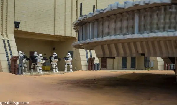 Storm Troopers guarding the Falcon