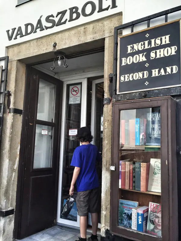 English Used Bookshop in Budapest (Buda) 